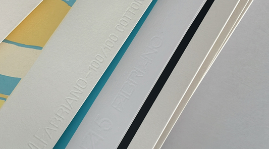 Screen prints printed on Fabriano Artistico paper 100% cotton