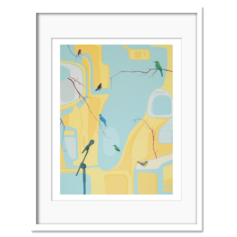 A limited edition screen print by contemporary NZ artist Sam Leitch, known for blending surrealism & storytelling with soft graphic form. 