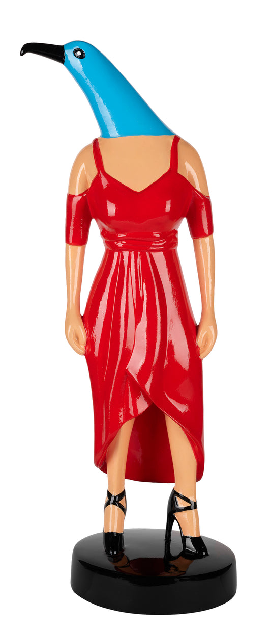 That lady in the red dress